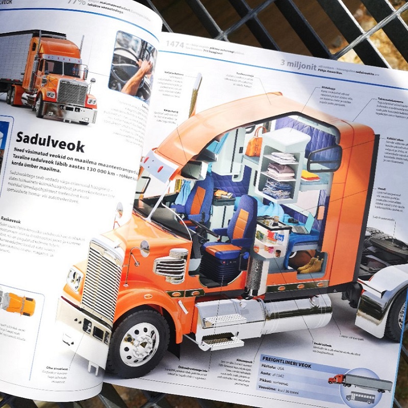 Raamat âTeadmiste entsĂŒklopeedia. Transportâ kĂ”vade kaantega Illustratsiooniderohke entsĂŒklopeedia maa-, vee- ja Ă”husĂ”idukitest