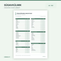 Tasuta köögivarude inventuurilehtede komplekt – sügavkülmiku, kuivainete ning konservide ja maitseainete prinditavad nimekirjad Tasuta köögivarude inventuurilehtede komplekt – sügavkülmiku, kuivainete ning konservide ja maitseainete prinditavad nimekirjad