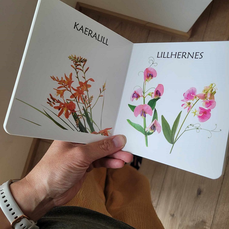 aialilledest realistlike fotodega raamat