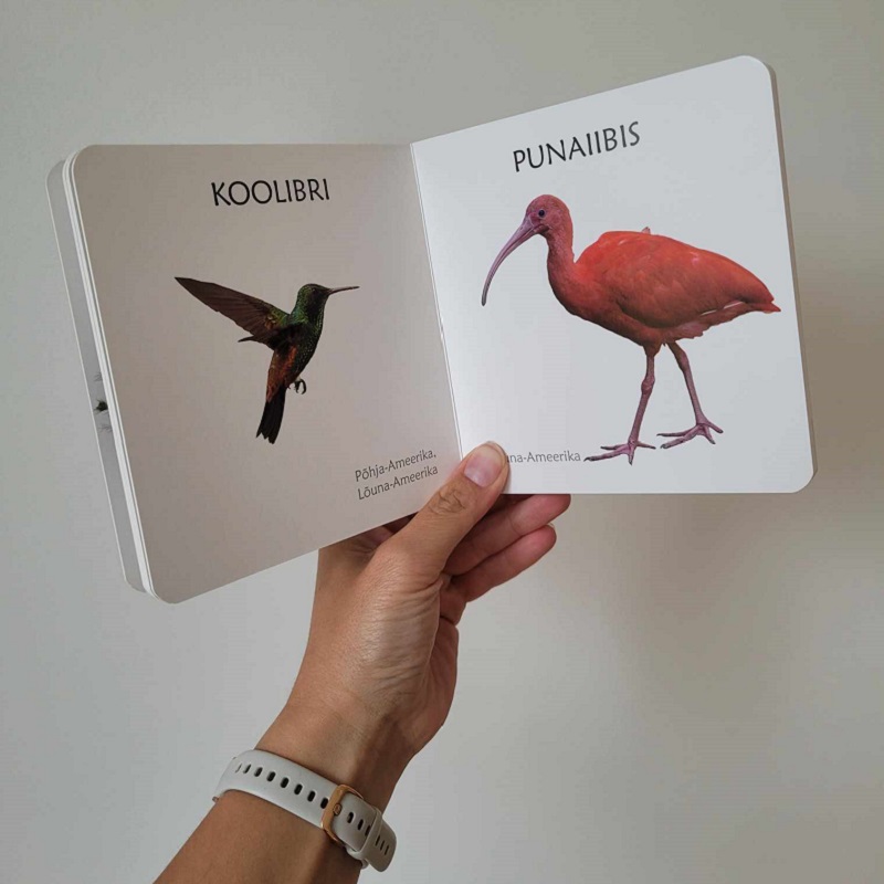 Eksootilistest lindudes realistlike piltidega raamat