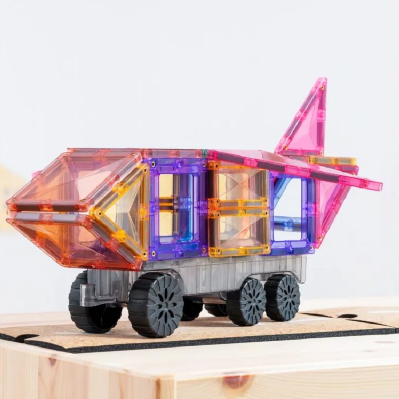 Magnetklotsid Connetix - 50tk suur pastelne autokomplekt