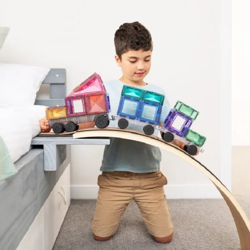 Magnetklotsid Connetix - 50tk suur pastelne autokomplekt