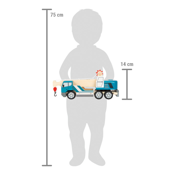 Puidust kraana veoauto – interaktiivne ja arendav mängusõiduk lastele
