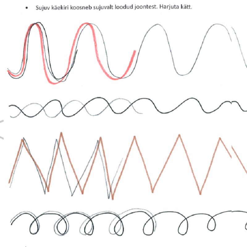 Kirjavihik – käeharjutuste ja tähtede kirjutamise vihik lastele