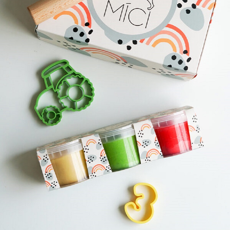 MICI looduslik naturaalne ohutu plastiliin lastele jõulud punane kollane roheline käsitöö