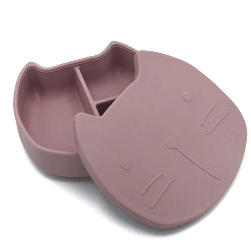 The Cotton Cloud Silikoonist toidukarp lastele lahtritega – kaas toimib taldrikuna