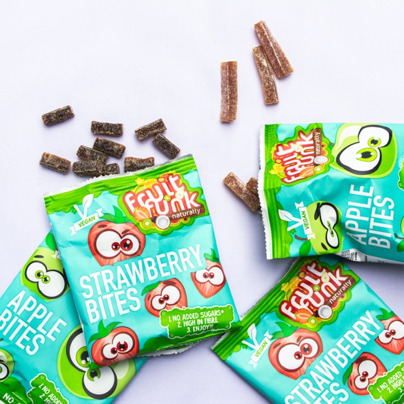 looduslikud naturaalsed fruitfunk kummikommid Naturaalsed ja ilma lisatud suhkruta puuviljasnäkid 10 taskupakikest minipakk