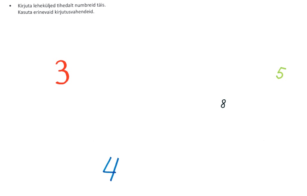 Kirjavihik – käeharjutuste ja tähtede kirjutamise vihik lastele