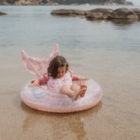 Little Dutch Ocean World neopreenist ujumisvest lastele roosa satsidega