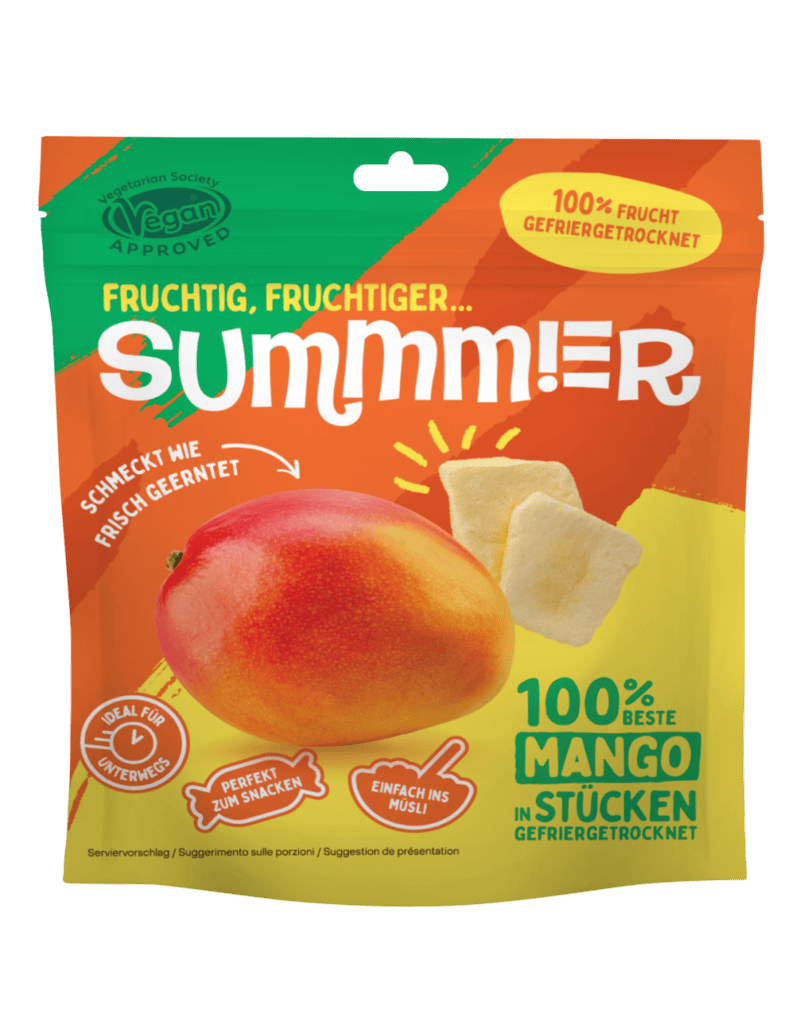SUMMMER külmkuivatatud mangotükid 11 g SUMMMER külmkuivatatud mangotükid 11 g