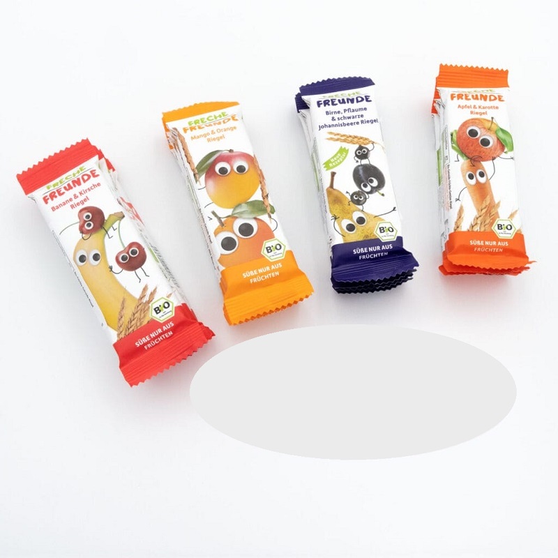 Freche Freunde müslibatoonid mango ja apelsiniga, 4 tk batoonikesed mangobatoon apelsinibatoon naturaalne suhkruta puuviljadest