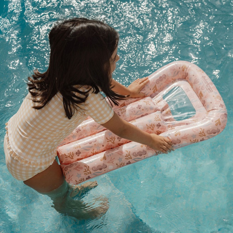 Little Dutch täispuhutav madrats, sinine "Ocean Dreams" ujumismadrats lebomadrats täispuhutav veemadrats lastele