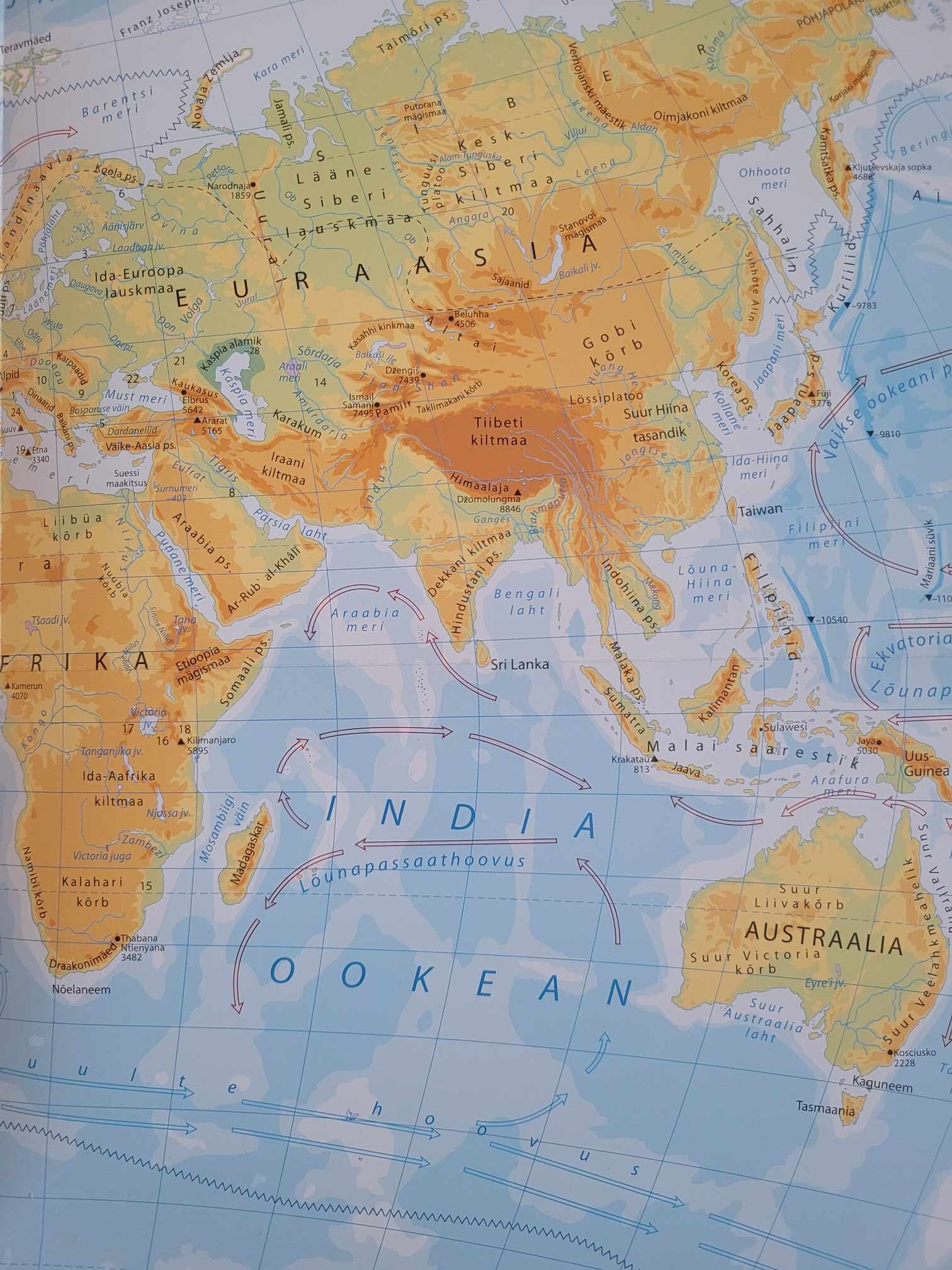 maailma üldgeograafiline kaart