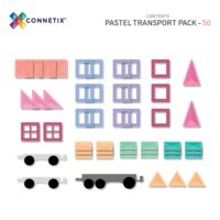 Magnetklotsid Connetix - 50tk suur pastelne autokomplekt