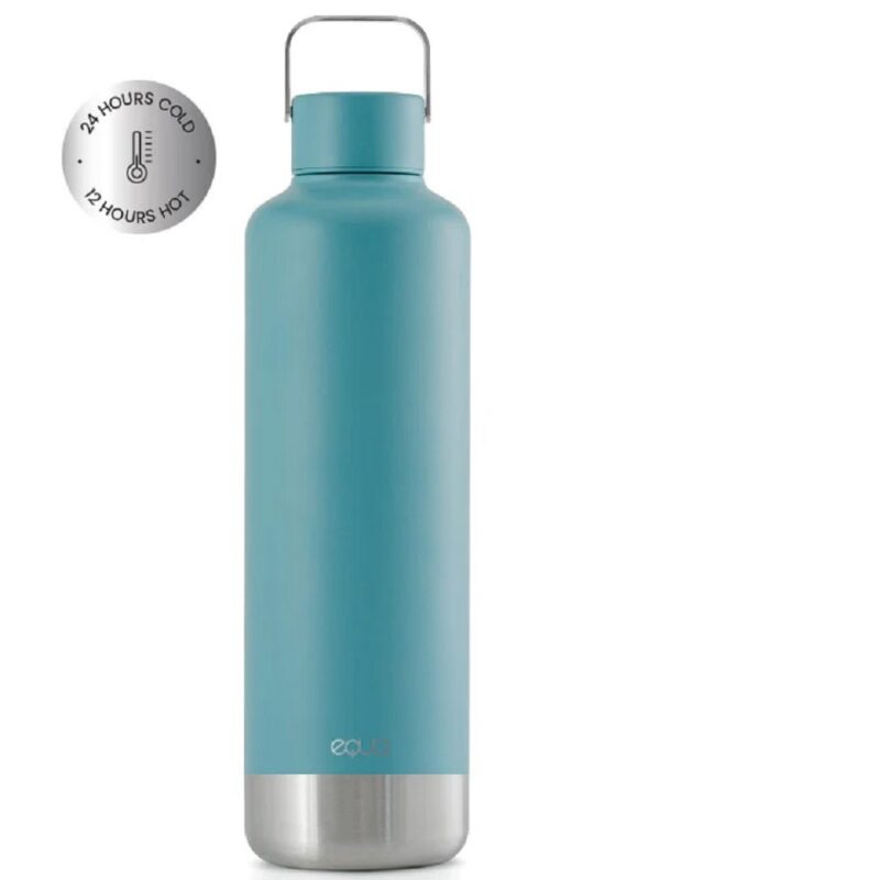 EQUA Timeless Wave suur roostevabast terasest termopudel 1-liitrine lekkekindel termopudel kuumade ja külmade jookide jaoks