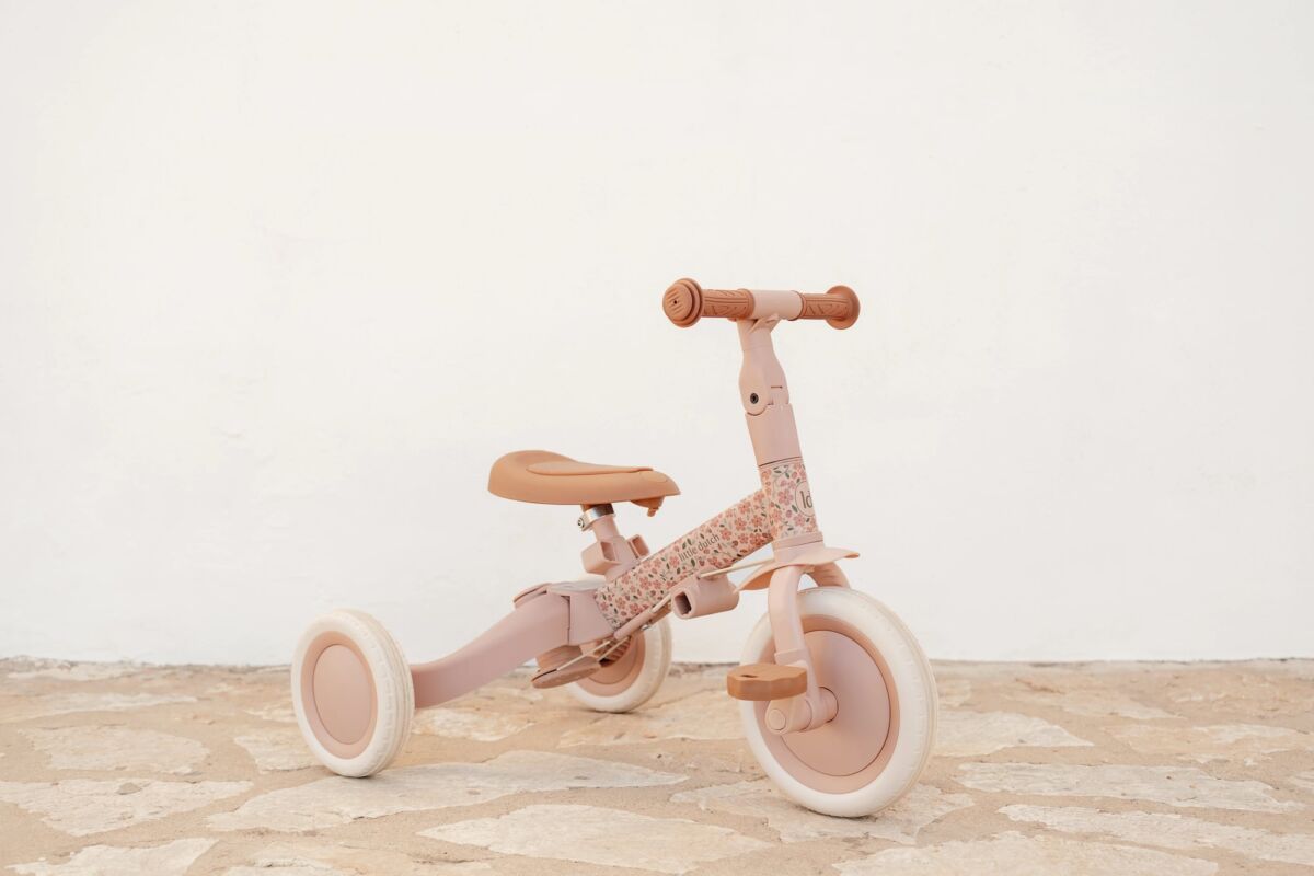 Little Dutch 4-ühes ratas koos lükkesangaga - kolmerattaline, jooksukas, lükkesangaga tõukeratas ja tavaline ratas Little Dutch 4-ühes ratas koos lükkesangaga - kolmerattaline, jooksukas, lükkesangaga tõukeratas ja tavaline ratas