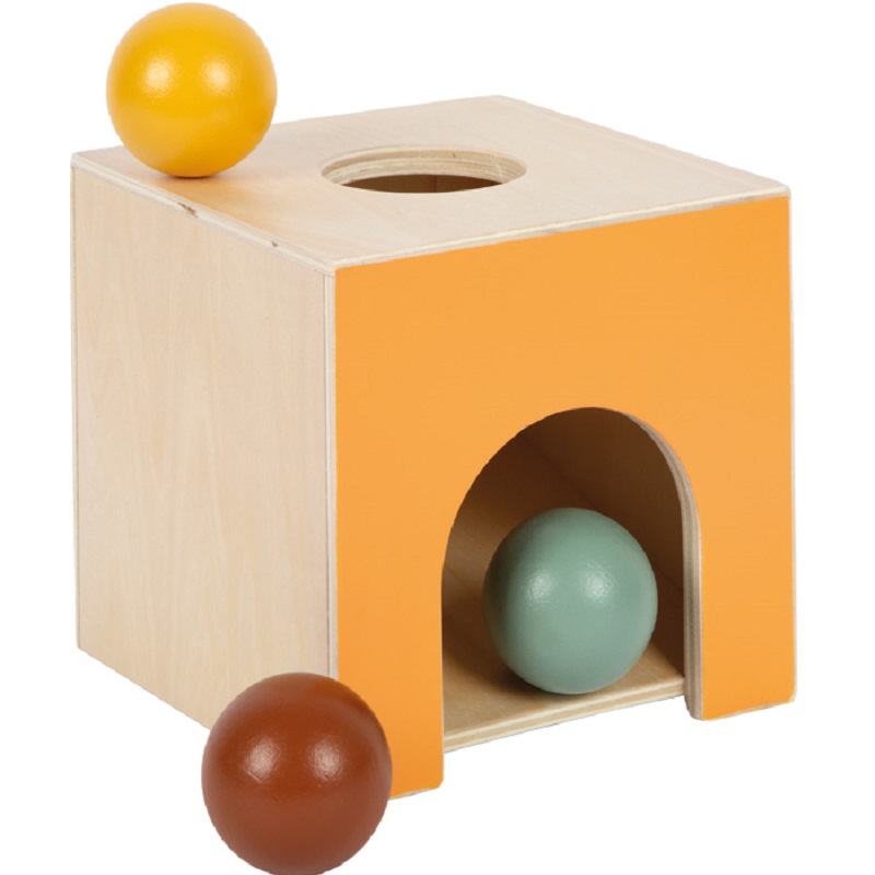 Puidust Montessori eseme jäävuse karp ja pallimäng väikelastele Puidust Montessori eseme jäävuse karp ja pallimäng väikelastele