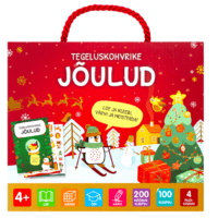 Kingipakk jõuluteemalise tegeluskohvri ja YumEarth Giggles kommidega