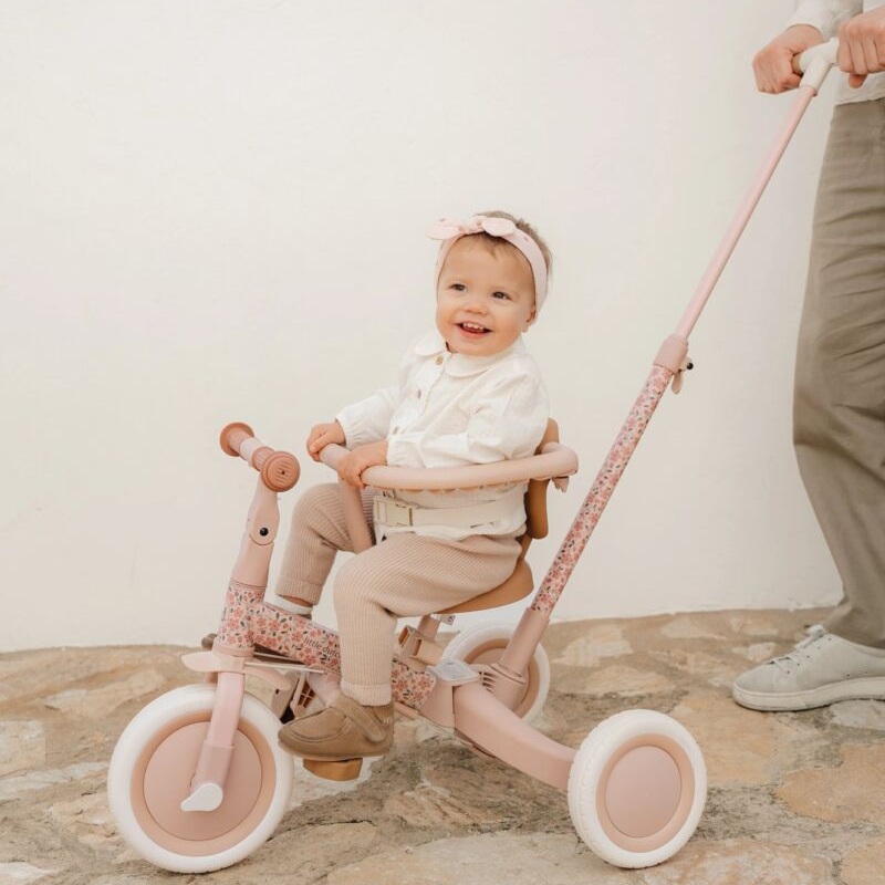 Little Dutch 4-ühes ratas koos lükkesangaga - kolmerattaline, jooksukas, lükkesangaga tõukeratas ja tavaline ratas