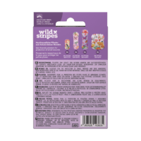 WILD STRIPES laste plaastrid tundlikule nahale 20 tk Lõbusad laste plaastrid lillede loomadega kujundusega