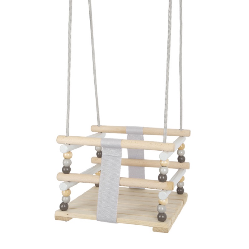 Turvaline reguleeritava kõrgusega puidust beebikiik