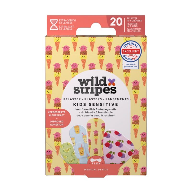 WILD STRIPES Fruity Friends laste haavaplaastrid 20 tk