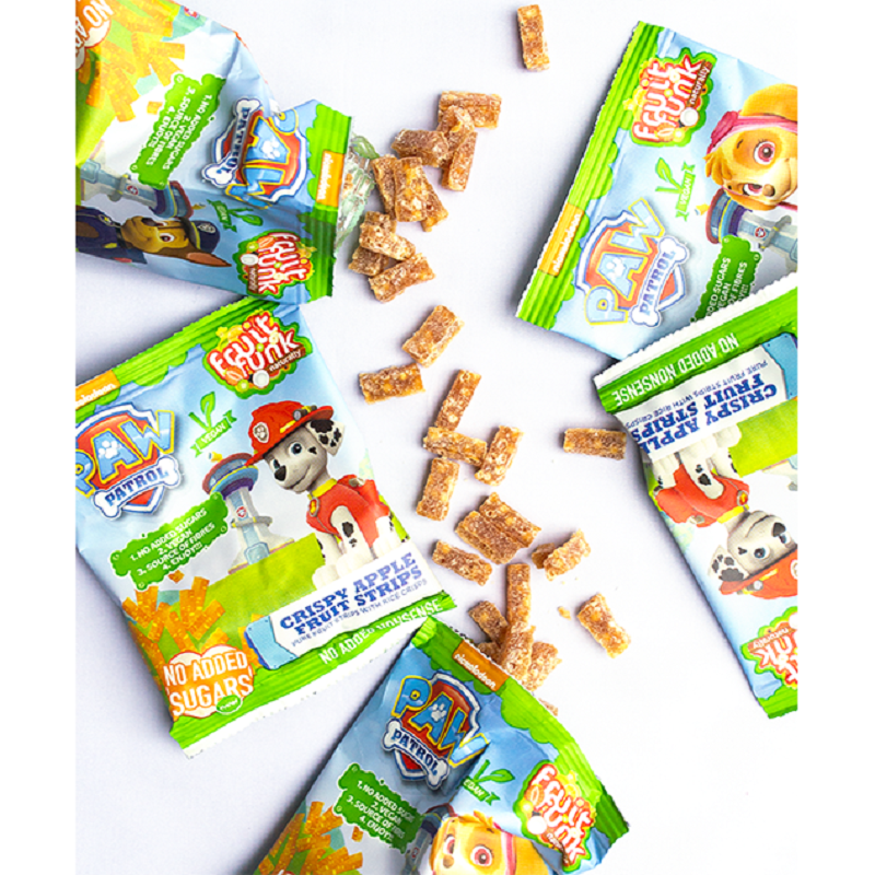 looduslikud naturaalsed fruitfunk kummikommid Naturaalsed ja ilma lisatud suhkruta puuviljasnäkid "Krõbe õun - Käpapatrull" - 10 taskupakikest