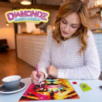 Diamondz Bild Set Loewe – teemantmosaiik kivikestega, arendab peenmotoorikat