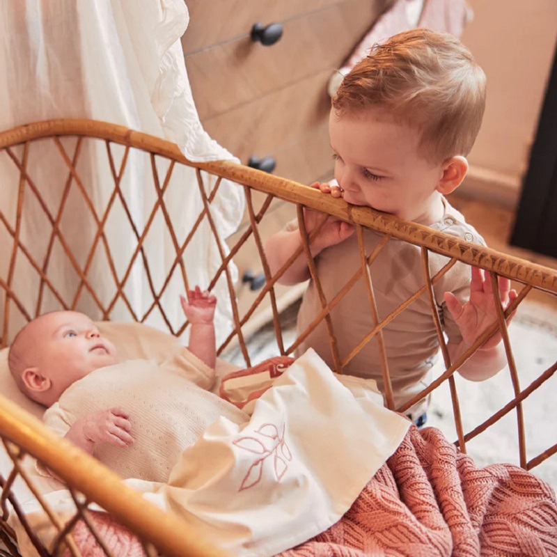 Kahepoolne kootud beebitekk fliisvoodriga – 100×150 cm