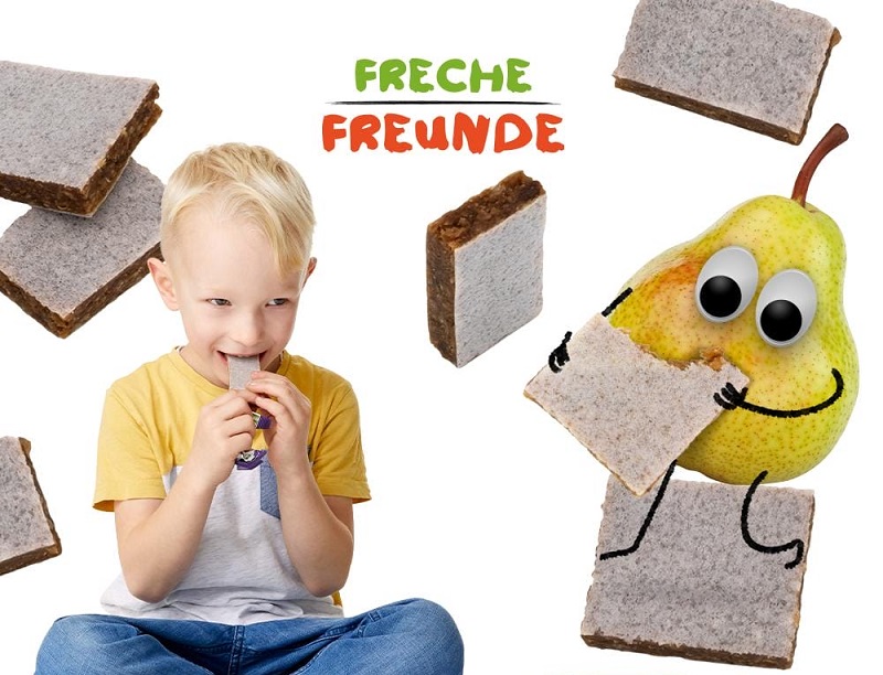 Freche Freunde puuviljabatoonid pirni, ploomi ja põldmarjaga, 4 tk batoonikesed naturaalne suhkruta puuviljadest pirnibatoon Freche Freunde puuviljabatoonid pirni, ploomi ja põldmarjaga, 4 tk batoonikesed naturaalne suhkruta puuviljadest pirnibatoon