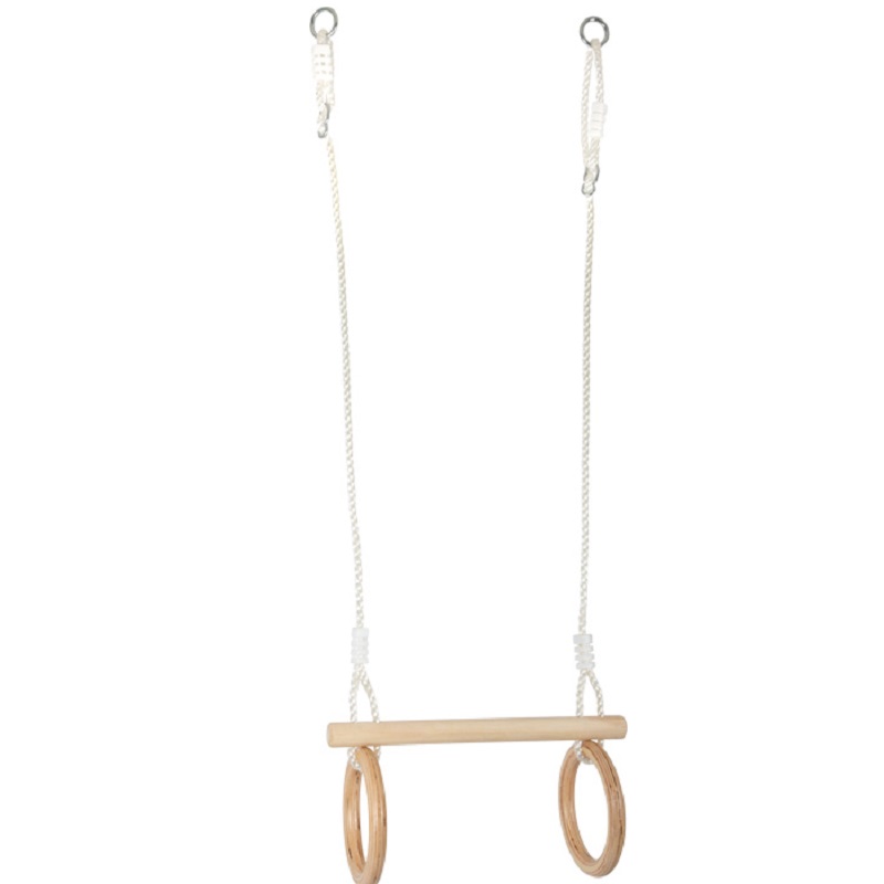 puidust võimlemisrõngad ja trapetskiik võimlemisrõngaste komplekt õue ja tuppa