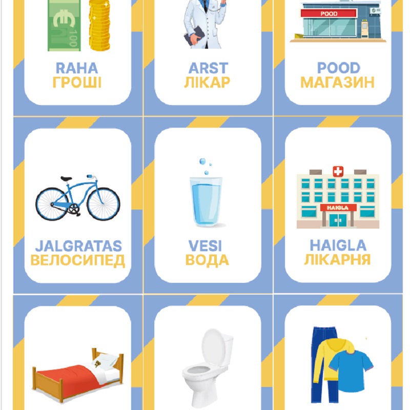 NUPU tasuta õppekaardid Eesti–Ukraina keeleõppeks