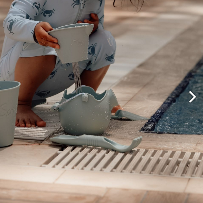 Scrunch Double Digger silikoonist kühvel ja reha Kahekordne liivakühvel lapsele silikoonist