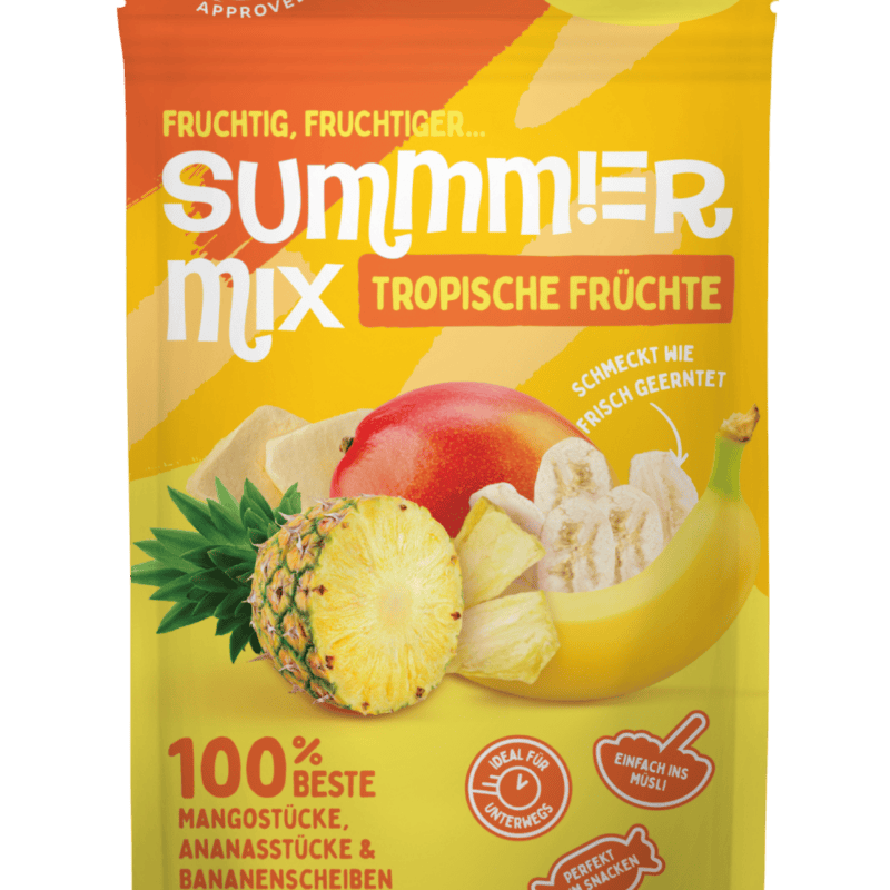 SUMMMER külmkuivatatud troopiliste puuviljade mix 25 g