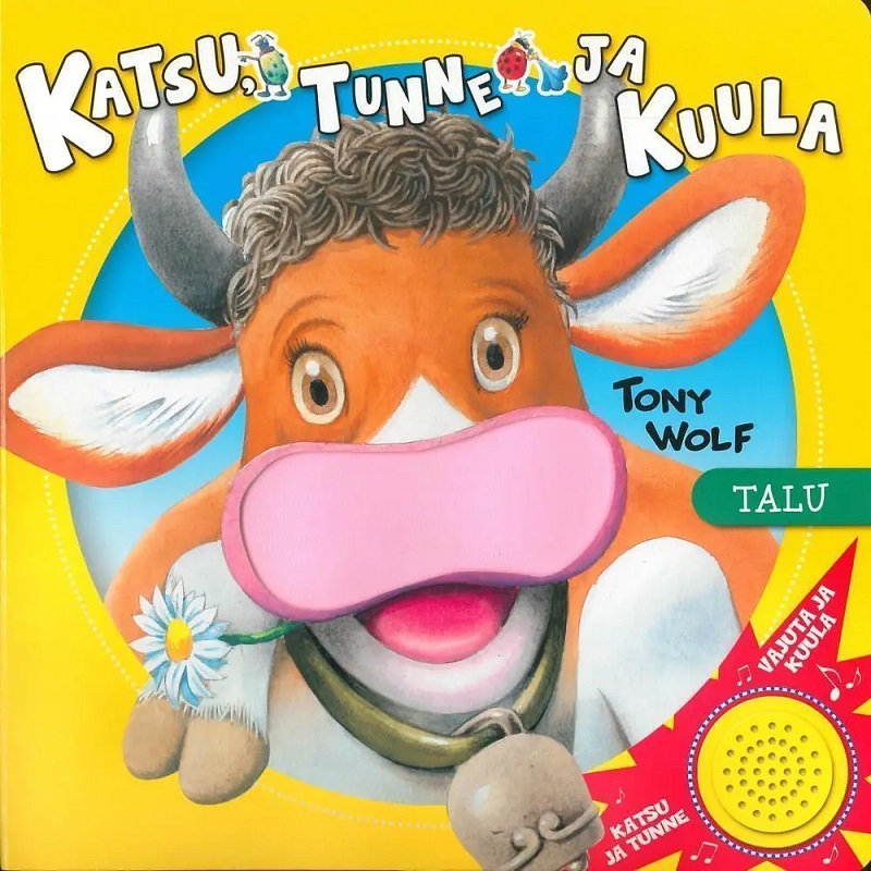 Sensoorne helide ja tekstuuridega kõvade lehtedega beebiraamat "Katsu, tunne ja kuula"