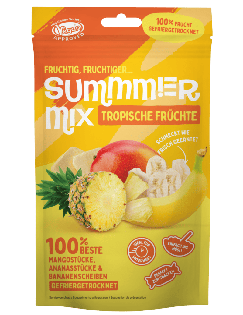 SUMMMER külmkuivatatud troopiliste puuviljade mix 25 g