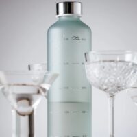 750 ml EQUA klaaspudel veejoomise meeldetuletusega