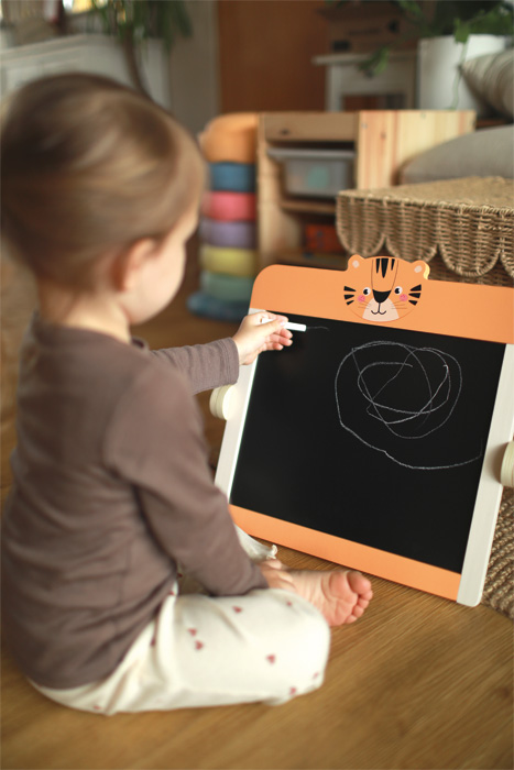 small foot tahvel Safari – kriiditahvel ja valgetahvel 2-in-1 magnetiline