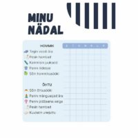 Tasuta NUPU õppevahend - Rutiinitabel Minu nädal - www.lapseheaks.ee 1
