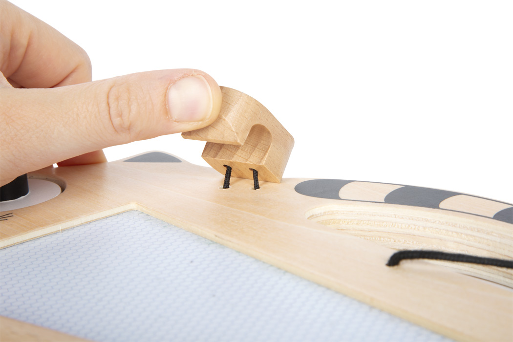 Kassikujuline magnettahvel templitega lapsele Puidust magnetjoonistustahvel väikelapsele