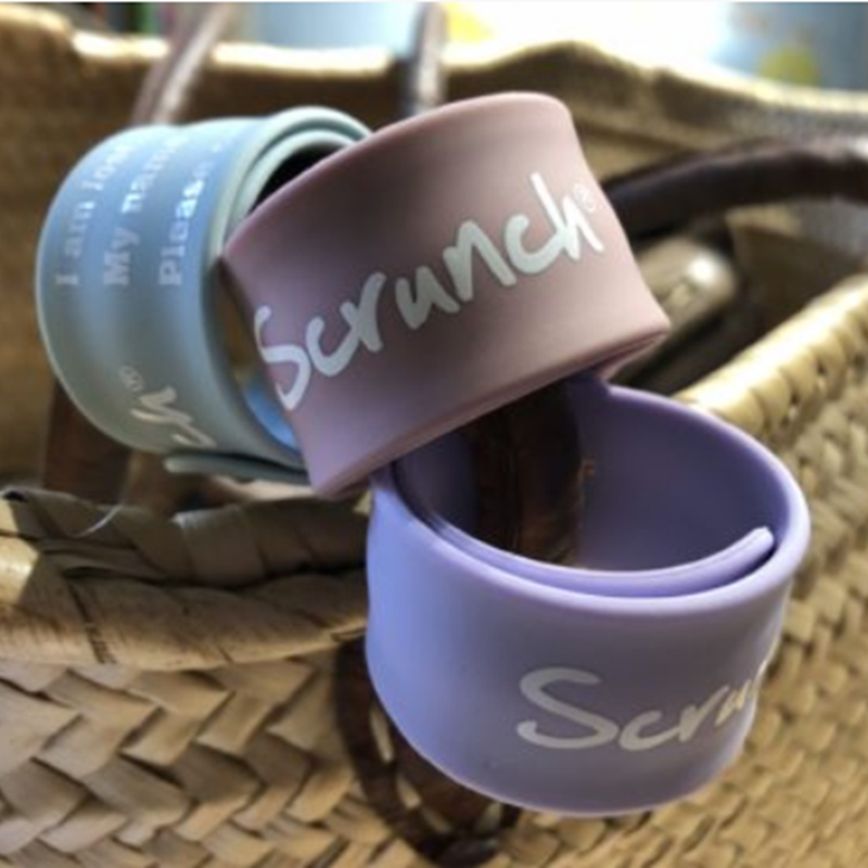 Scrunch laste randmepael nime ja telefoninumbriga Lapse turvapael randmele silikoonist