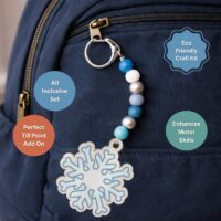 Cotton Twist lumehelbe võtmehoidja meisterdamiskomplekt lastele Jõuluteemaline