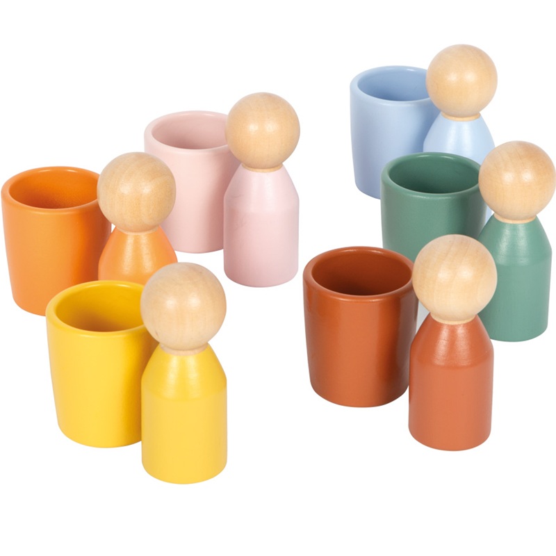 Montessori pedagoogikast inspireeritud sorteerimismäng topside ja figuuridega