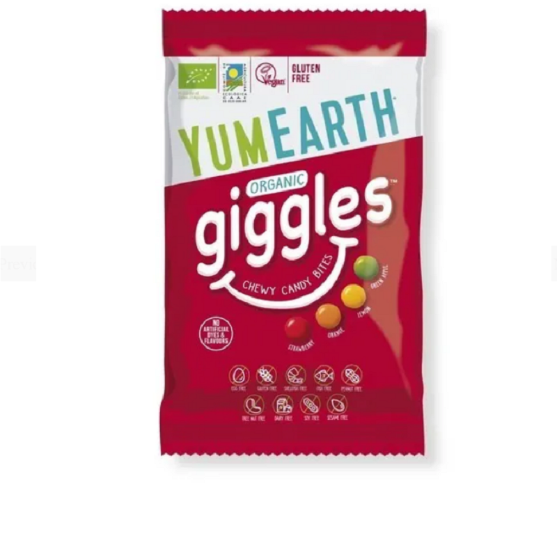 YumEarth Giggles mahedad dražeekommid 40g – Skittlese-laadne puuviljadražee YumEarth Giggles mahedad dražeekommid 40g – Skittlese-laadne puuviljadražee