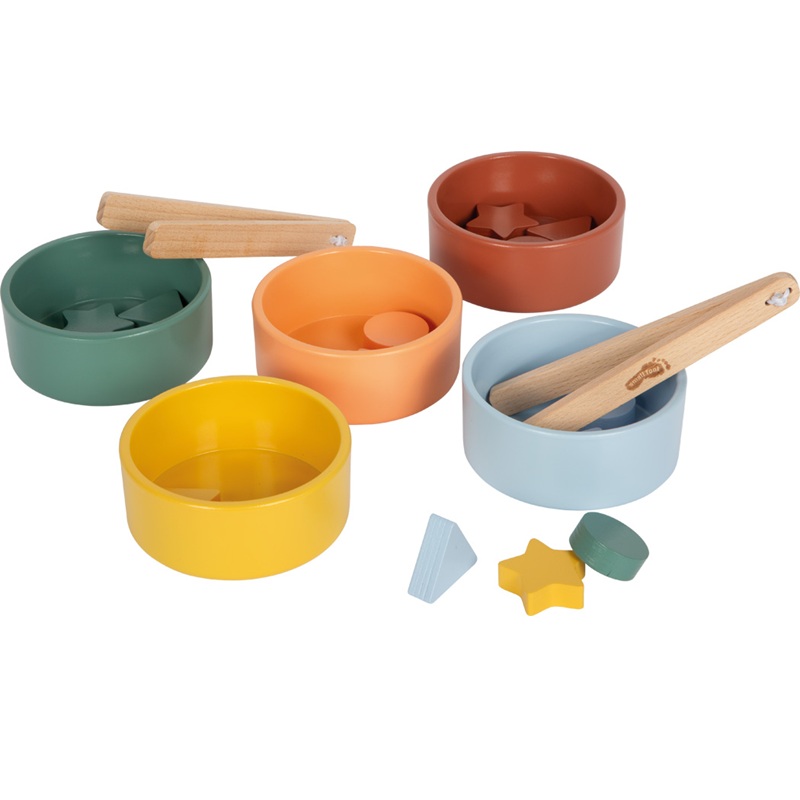 Montessori sorteerimismäng tangidega Kujundid ja värvid