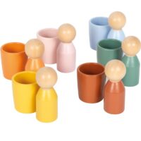 Montessori pedagoogikast inspireeritud sorteerimismäng topside ja figuuridega Montessori pedagoogikast inspireeritud sorteerimismäng topside ja figuuridega