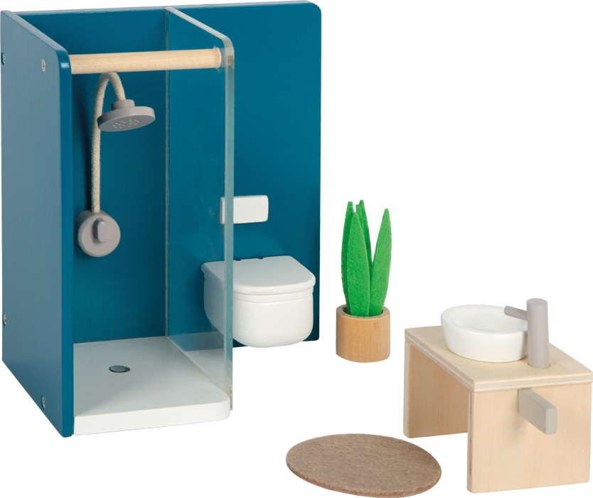 Põhjamaise disainiga puidust nukumaja koos mööbliga ja katuse­terassiga Suur kolmekorruseline puidust nukumaja lastele