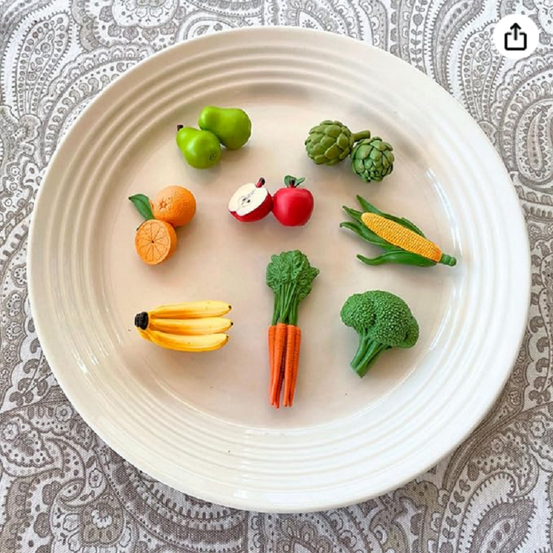 Puu- ja juurviljade minifiguuride komplekt safari realistlikud mängufiguurid mini puuviljad juurviljad köögiviljad