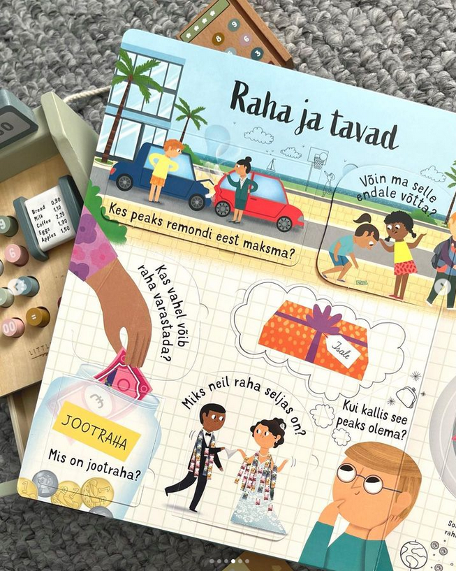 klapiraamat raha lastele