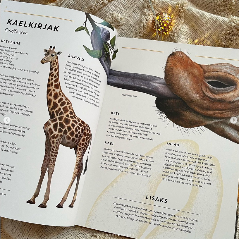 elutruud loomad aafrika realistliku sisuga raamat